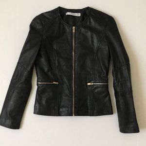 Women’s MANGO Leather Jacket
